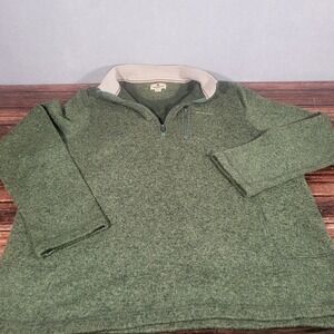 Woolrich Fleece Quarter Zip Pullover Forest Green Men's Size Large